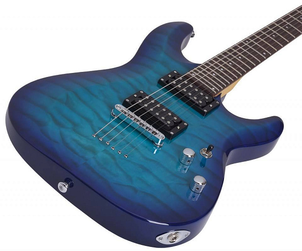 Электрогитара SCHECTER [C-6 PLUS OBB] электрогитара 6-струнная, корпус: липа, топ: стеганый клен, гриф клен, накладка палисандр, 24 лада, цвет: Ocean Blue Burst (OBB)