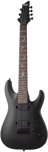 Электрогитара SCHECTER [DAMIEN-7 SBK] электрогитара 7-струнная, корпус: красное дерево, гриф: клен, накладка: палисандр, 24 лада, цвет: Satin Black (SBK)