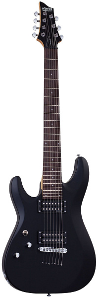 Электрогитара SCHECTER [C-7 DELUXE LH SBK] леворукая электрогитара 7-струнная , корпус: липа, гриф: клен, накладка: палисандр, 24 лада, цвет: Satin Black (SBK)