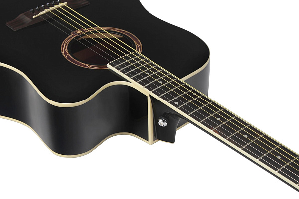 STARSUN DG120c-p Black - акустическая гитара, цвет черный матовый
