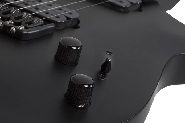 Электрогитара SCHECTER [DAMIEN-7 MS SBK] электрогитара 7-струнная, мультимензур, корпус: красное дерево, гриф: клен, накладка: палисандр, 24 лада, цвет: Satin Black (SBK)