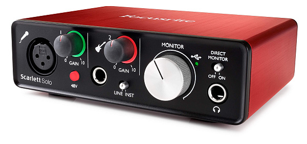 FOCUSRITE SCARLETT SOLO 2ND GEN USB аудио интерфейс, 2 входа/2 выхода