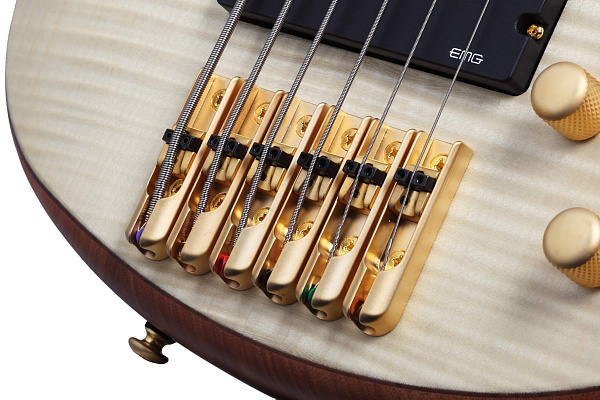 Бас-гитара SCHECTER [STILETTO CUSTOM-6 NAT] бас-гитара 6-струнная, корпус красное дерево, топ: волнистый клен, гриф: клен/орех, на болтах, накладка: палисандр, 24 лада, цвет Natural Satin (NAT)