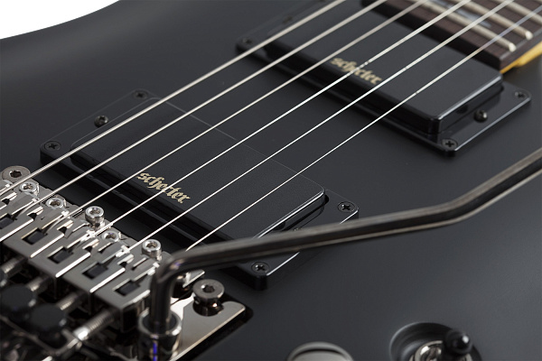 Электрогитара SCHECTER [DEMON-6 FR  ABSN] электрогитара 6-струнная, корпус: липа, гриф: клен, накладка: венге, 24 лада, FloydRose, цвет: Aged Black Satin (ABSN)