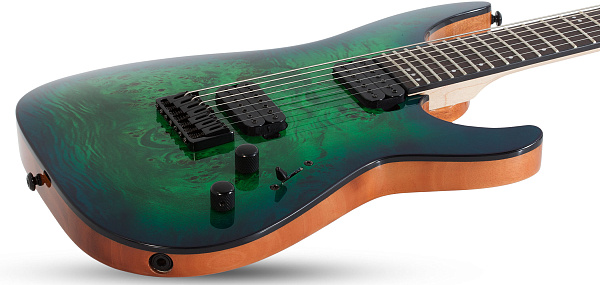 Электрогитара SCHECTER [C-7 PRO AQB] электрогитара 7-струнная, корпус: красное дерево, топ: кап, гриф: клен 3 куска, накладка: венге, 24 лада, цвет: Aqua Burst (AQB)