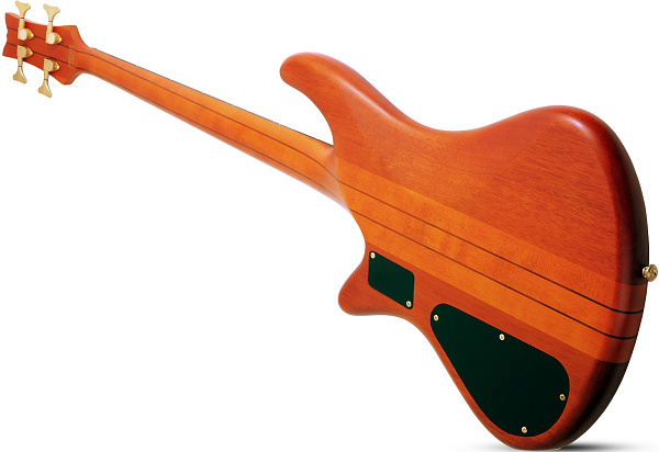 Бас-гитара безладовая  SCHECTER [STILETTO STUDIO-4 FL HSN] бас-гитара 4-струнная безладовая, корпус: красное дерево, топ: бубинга, гриф: клен/многослойный орех, накладка: палисандр, цвет: Honey Satin (HSN)