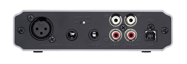 Tascam US-125M 2.0 USB-аудио интерфейс, 2 входа - 2 выхода, XLR микрофонный вход, гитарный вход.