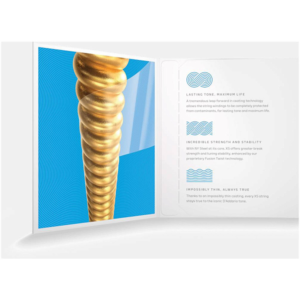 D'Addario XSABR 1253 - Струны для акустической гитары (12-53), Custom Light, серия XS