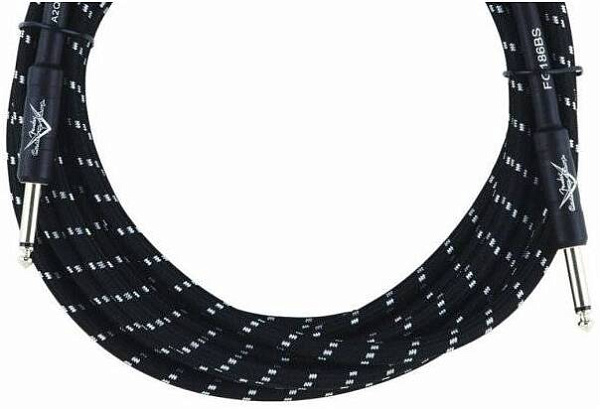 FENDER CUSTOM SHOP 18.6' INSTRUMENT CABLE BLACK TWEED - Инструментальный кабель