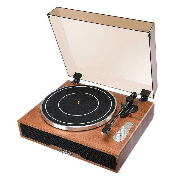 ROCKET VP-D01 - Виниловый проигрыватель, цвет коричневый