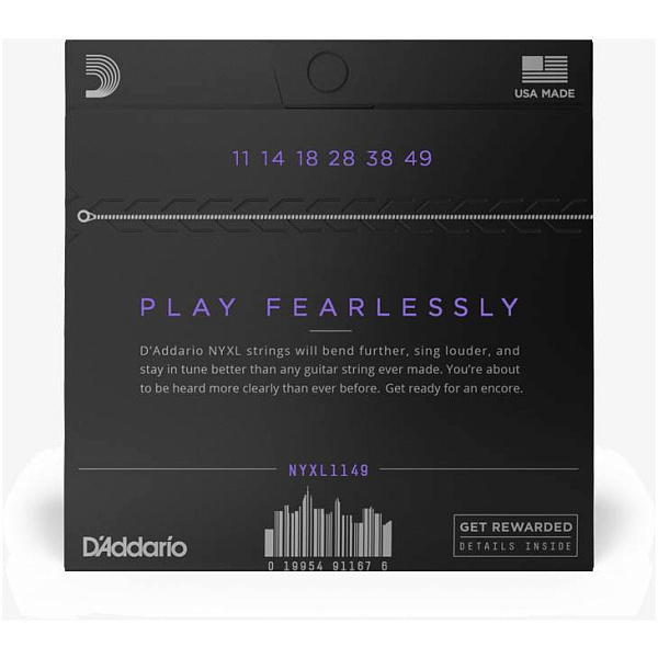 D'Addario NYXL1149 - Струны для электрогитары 11-49, Medium, никелированные