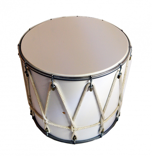 BK-13Bv Барабан кавказский 13" с веревкой, 31х33 см, цвет — белый, Мастерская Бехтеревых