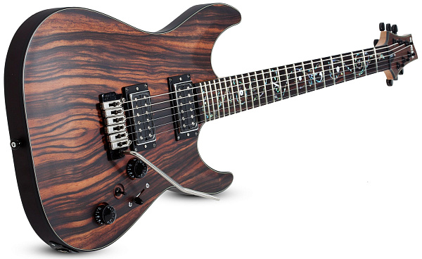 Электрогитара SCHECTER [C-1 EXOTIC TREM  EBONY] электрогитара 6-струнная, корпус: красное дерево, топ: черное дерево, гриф: запеченый клен, накладка: черное дерево, 24 лада, цвет: Ebony