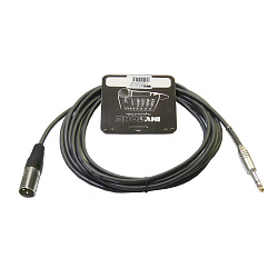 Invotone ACM1005S/BK - Микрофонный кабель, 6,3 джек стерео <-> XLR3M (папа), длина 5 м (черный)