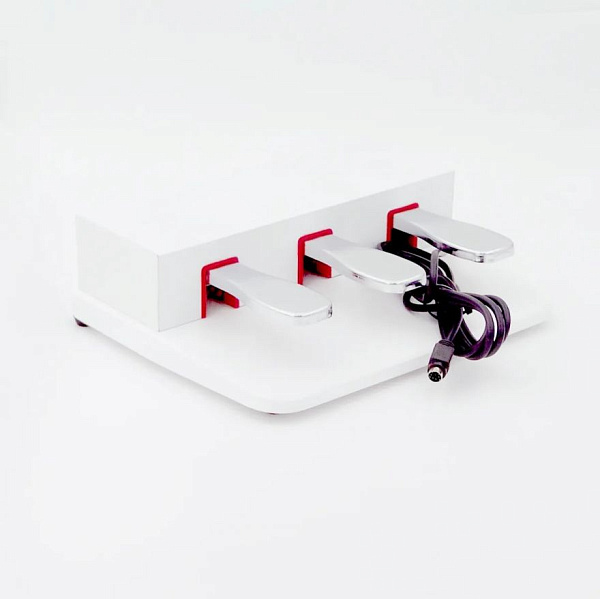 UNIQKEYS TRINITY  LP-1W - Педаль тройная для цифровых пианино YAMAHA, белый/серебро