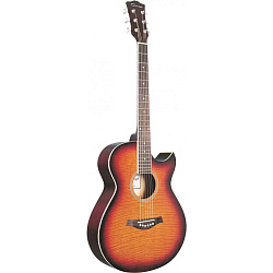 Caraya F531-BS Акустическая фолк-гитара 40" с вырезом, джамбо.