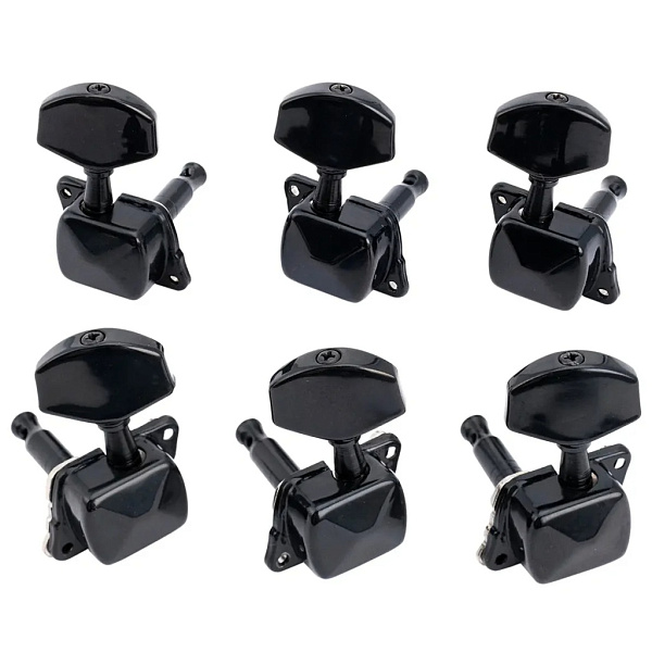 MX1351BK-3MX1352BK-3 Колки для гитары 3+3, черные, Musiclily