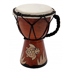 VESTON FDJP-12 Джембе, веревочная настройка, размер: 7см х 12см; состав: дерево, натуральная кожа.