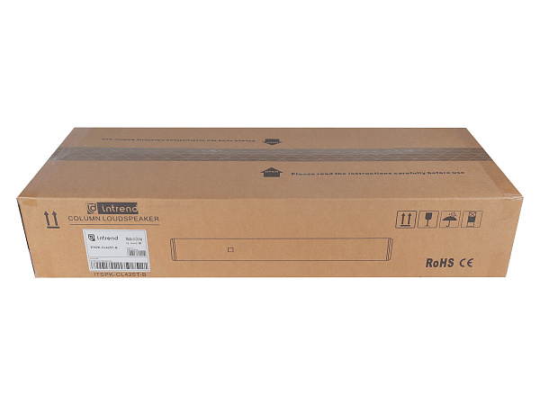 Звуковая колонна Intrend [ITSPK-CL425T-B] пассивная, 4x2.5", 8 Ом / 100V (100Вт), SPL 113dB,  106Hz-20kHz, 120°x20° (HхV), вес 3.5кг, цвет черный, крепление в комплекте, (цена за 1шт., в упаковке 2 шт.)