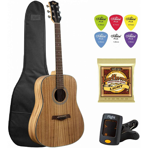 FLIGHT D-175 AC dPACK 1 - Гитара акустическая (набор)