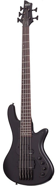 Бас-гитара SCHECTER [STILETTO STEALTH-5 SBK] бас-гитара 5-струнная,  корпус: липа, гриф: клен, накладка: палисандр, 24 лада, цвет: Satin Black (SBK)