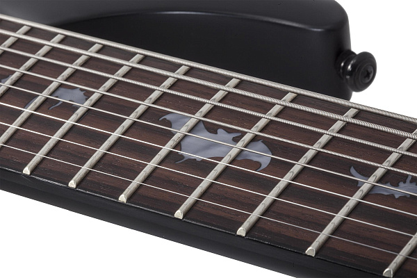 Электрогитара SCHECTER [DAMIEN-8 MS SBK] электрогитара 8-струнная, мультимензур, корпус: красное дерево, гриф: клен, накладка: палисандр, 24 лада, цвет: Satin Black (SBK)