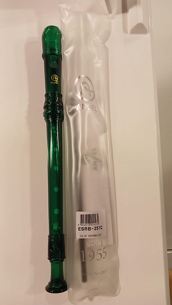 Angel ESRB-251GR - блокфлейта сопрано, барочная, строй "До", цвет зелёный 