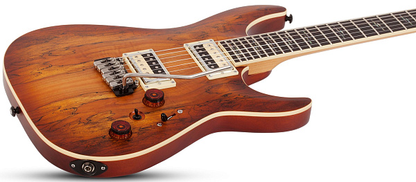 Электрогитара SCHECTER [C-1 EXOTIC SPALTED MAPLE SNVB] электрогитара 6-струнная, корпус: красное дерево, топ: клен, гриф: клен, накладка: черное дерево, 24 лада, цвет:  Satin Natural Vintage Burst (SNVB)