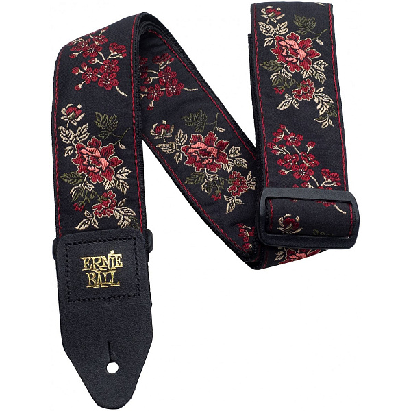 ERNIE BALL 4142 Jacquard Red Rose - Ремень для гитары