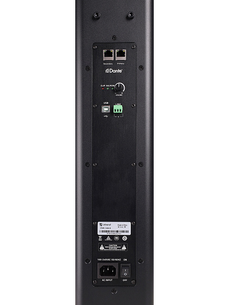 Звуковая колонна Intrend [ITSPK-VA84-B] активная, управляемая, встроенный DSP, 8x4", 320 Вт RMS, вход DANTE, SPL 121dB,  120Hz~16kHz, 120°х20° (+/-20°) (HxV), цвет черный, крепление в комплекте