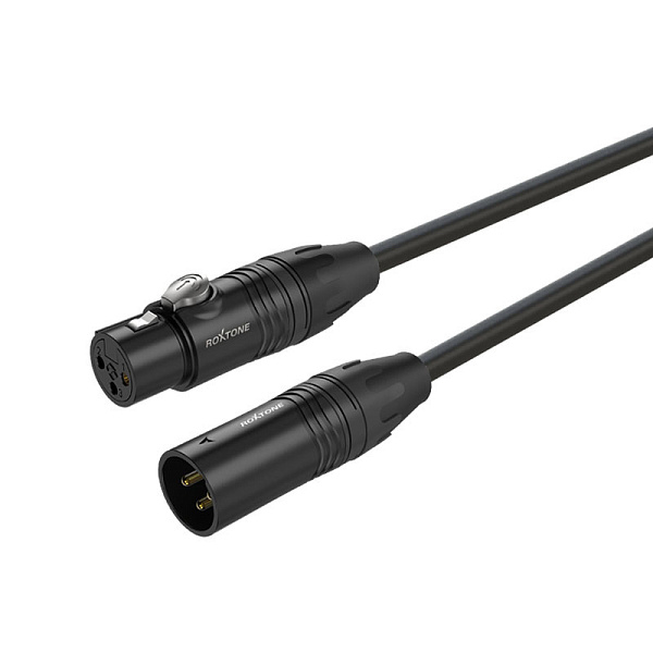 ROXTONE MMXX200/10 - Микрофонный кабель 2x0,22mm2 (3P XLR Male x XLR Female), 10м