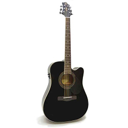 Greg Bennett GD100SCE/BK Электроакустическая гитара, цвет черный.