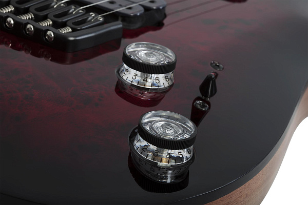 Электрогитара SCHECTER [OMEN ELITE-7 MS  BCHB] электрогитара 7-струнная, мультимензур, корпус: красное дерево, топ: кап, гриф: клен, накладка: палисандр, 24 лада, цвет: Black Cherry Burst (BCHB)