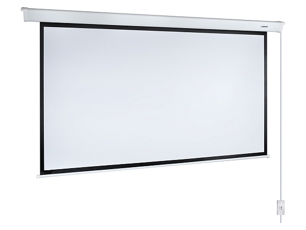 [LMC-100113] Экран с электроприводом Lumien [Master Control] 163х220 см (раб.область 119х212 см) (96") Matte White FiberGlass черн. кайма сверху 40 см 16:9