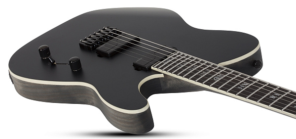 Электрогитара SCHECTER [PT SLS ELITE "EVIL TWIN" SBK] электрогитара 6-струнная, корпус: болотный ясень, топ: огненный клен, гриф: клён/орех/падук, накладка: черное дерево, 24 лада, цвет: Satin Black (SBK)