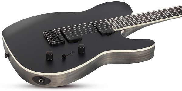 Электрогитара SCHECTER [PT SLS ELITE "EVIL TWIN" SBK] электрогитара 6-струнная, корпус: болотный ясень, топ: огненный клен, гриф: клён/орех/падук, накладка: черное дерево, 24 лада, цвет: Satin Black (SBK)