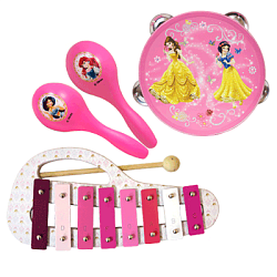FLIGHT FDSN-PR Набор перкуссии Дисней Принцессы(металлофон -1шт, тамбурин -1 шт, маракасы - 1 пара)