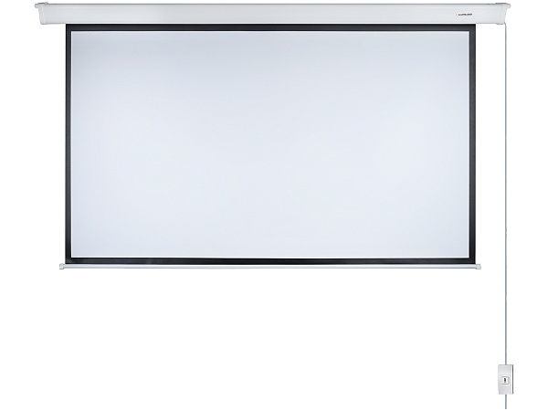 [LMC-101114] Экран с электроприводом Lumien [Master Control] 204х240 см (раб.область 130х232см) (105") Matte White FiberGlass черн. кайма сверху 70 см 16:9