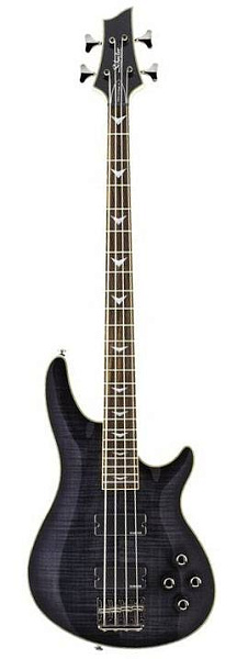 Бас-гитара SCHECTER [STILETTO EXTREME-4 STBLK] бас-гитара 4-струнная, корпус: красное дерево, топ: волнистый клен, гриф: клен, накладка: палисандр, 24 лада, цвет: See-Thru Black (STBLK)