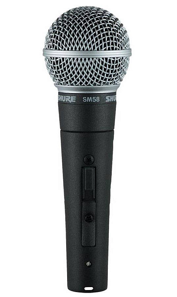 SHURE SM58SE - Вокальный динамический микрофон кардиоидный, 50-15000 Гц, 1,6 мВ/Па, с выключателем