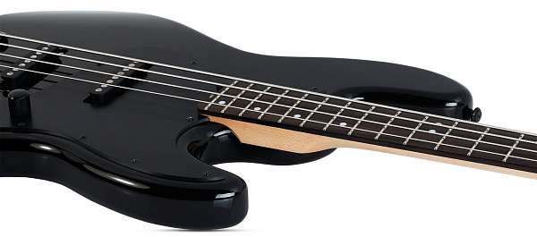 Бас-гитара SCHECTER [J-4 ROSEWOOD FB G.BLK ] бас-гитара 4-струнная, корпус: ольха, гриф: клен, накладка палисандр, на болтах, 21 лад, цвет: Gloss Black (G.BLK)