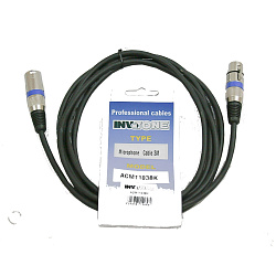 Invotone ACM1106BK - Микрофонный кабель, XLR F <-> XLR M длина 6 м (черный)