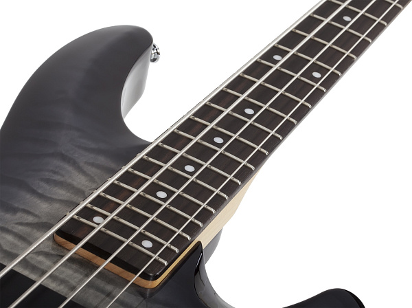 Бас-гитара SCHECTER [C-4 PLUS CB] Бас-гитара SCHECTER C-4 PLUS CB - бас-гитара 4-струнная, корпус: липа, топ: стеганый клен, гриф: клен, накладка: палисандр, 24 лада, цвет: Charcoal Burst (CB)