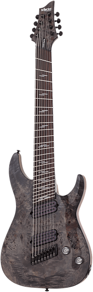 Электрогитара SCHECTER [OMEN ELITE-8 MS CHAR] электрогитара 8-струнная, мультимензур, корпус: красное дерево, топ: кап, гриф: клен, накладка: палисандр, 24 лада, цвет: Charcoal (CHAR)