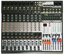 YPi Sound 1424FX-USB Микшерный пульт, 8 моно каналов, 4 стерео канала, процессор эффектов.