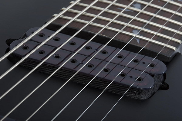 Электрогитара SCHECTER [DAMIEN-8 MS SBK] электрогитара 8-струнная, мультимензур, корпус: красное дерево, гриф: клен, накладка: палисандр, 24 лада, цвет: Satin Black (SBK)