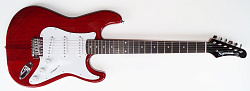 Samick LS10/CH - Электрогитара, тип Stratocaster, 21л.,3 single, 1V+2T, цвет вишня