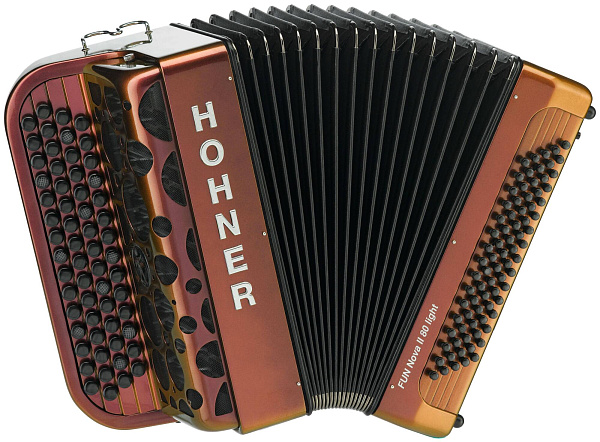 HOHNER Fun Nova II 80 light red to gold (B-Stepped) - Баян