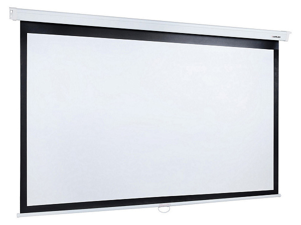[LMP-100106CSR] Настенный экран Lumien [Master Picture CSR] 170x213см (раб.область 115х203 см) (92") MW FiberGlass черн. кайма по периметру, верх.кайма 52 см, механизм плавного возврата, возможность потолочн./настенного крепления  (белый корпус) 16:9