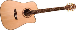 Washburn WD30SCE KIT Электроакустическая гитара Dreadnought с чехлом.